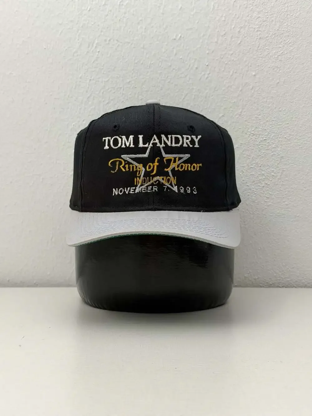 Vintage 90s Tom Landry Ring of Honor Induction 1993 Dallas Cowboys Snapback Hat